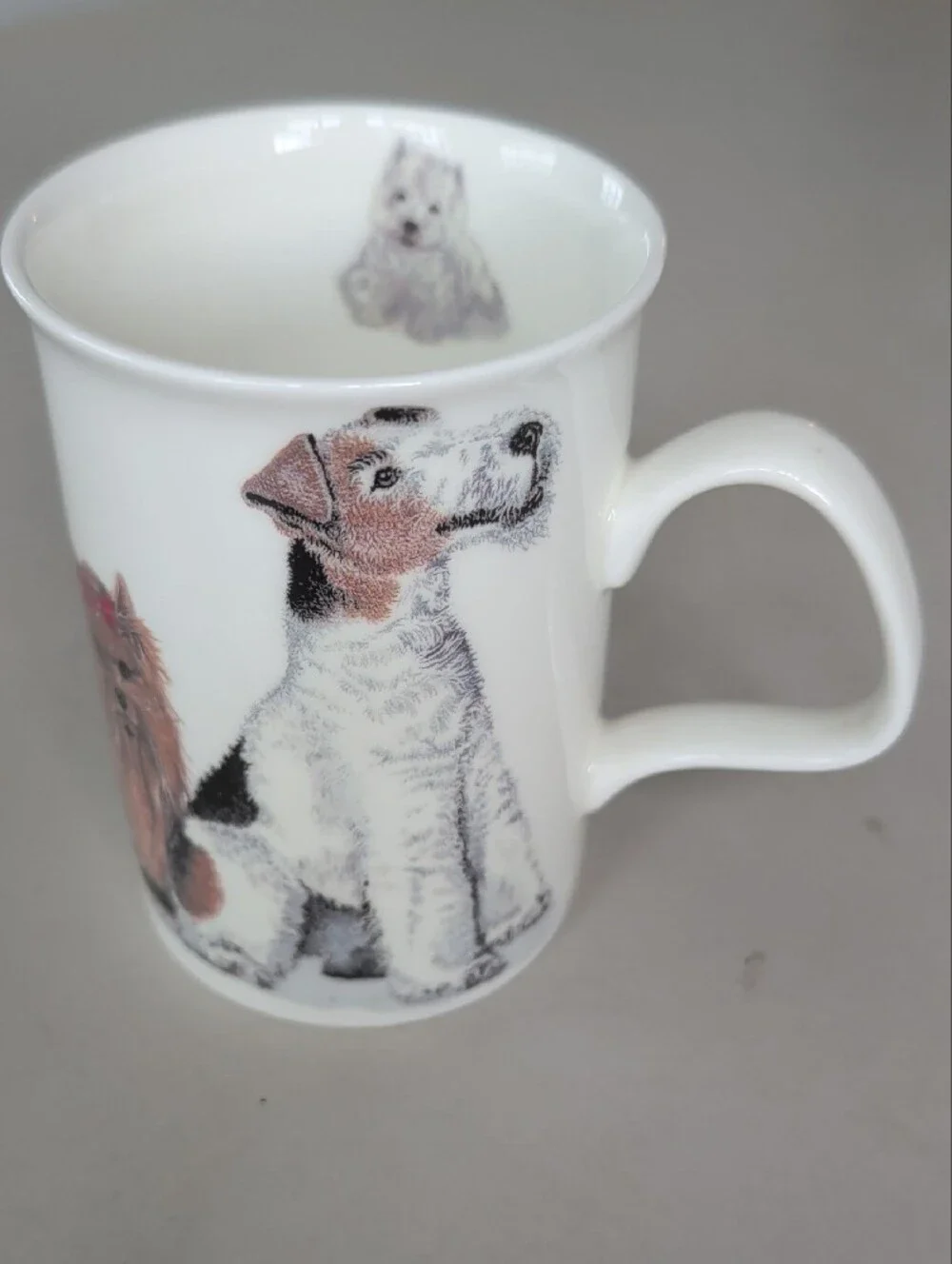 Henley Collection England Ceramic Cat & Dog Pet Lover White Mug Classic